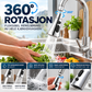 🚰 360° roterende kranforlenger – to spraymoduser, sprutfri, universal passform. Gjør kjøkkenvasken smartere! ✨💧