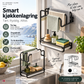 🧺 Kjøkkenklutorganiserer – 3 hyller, vanntett brett, selvklebende veggfest. Hold kluter tørre og hygieniske! 🧼✨