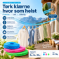 🧺 Vindtett klessnor for reise – 5/8/10 m, S-kroker i stål, kompakt. Perfekt for camping og hotell! ✨🧳