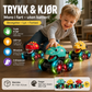 🚙 Lysende monstertruck – trykk, start og se den kjøre! Tøff og slitesterk for aktive barn! 💡🦕