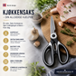 🔪 Multifunksjonell kjøkkensaks – kutter kjøtt, grønnsaker, fisk, nøtter og mer. Rustfritt stål! 🦴✨