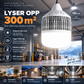 💡 Kjempe LED-pære 160mm – dobbel kjerne, 300m² dekning, E27, høy fargegjengivelse. Perfekt til store rom! ✨🔌