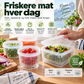 🧅 Oppbevaringsboks med drenering – 500ml, spiralforseglet, PP-materiale. Hold hakket løk, ingefær og hvitløk ferskt! ✨🥗