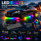 🚗 App-styrt bilunderlys – IP68 vanntett, 120 lyseffekter, 300 LED. Gjør bilen din unik og stilig! ✨🌈
