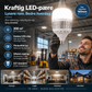 💡 Kjempe LED-pære 160mm – dobbel kjerne, 300m² dekning, E27, høy fargegjengivelse. Perfekt til store rom! ✨🔌
