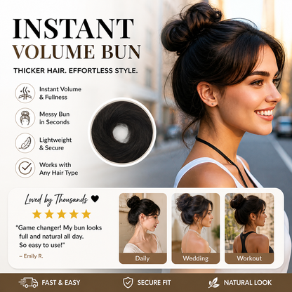 🎀 Hårbunt-tilskudd – gir umiddelbar fylde. Enkelt å vikle rundt, naturlig utseende! ✨💇‍♀️