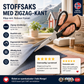 ✂️ Multifunksjonsaks med sagtaggede tenner – skjærer flere lag stoff, gir sikksakkmønster. Rustfritt stål, komfortabelt grep – perfekt til quilting og sying! 🧵💪
