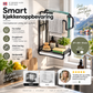 🧺 Kjøkkenklutorganiserer – 3 hyller, vanntett brett, selvklebende veggfest. Hold kluter tørre og hygieniske! 🧼✨