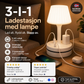 💡 Nattbordslampe med ladestasjon – 3/4 stikkontakter, 2 USB, 1 USB-C. Kabelorganisator og 3 lysfarger! 🔌✨