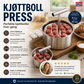 🍖 Kjøttbollformer i 304 stål – 6/12 hull, ensartede boller, enkel å bruke og rengjøre! 🔪✨