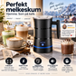 ☕ Elektrisk melkeskummer i rustfritt stål – 4 moduser, varm/kald skum, klar på 2 min. Baristakvalitet hjemme! ✨🥛