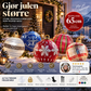 🎄 Oppblåsbare julekuler i XL – gjenbrukbare, UV-bestandige, enkel lagring. Lag et stort høytidsuttrykk ute! ✨🎅