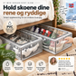 📦 Sammenleggbar skoboks – vanntett, stablebar, med glidelås. Perfekt til skap, inngang og under sengen! 💪🏠