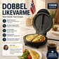 🍳 Dobbelsidig elektrisk grill – jevn steking uten snu, non-stick PTFE-belegg. Lag omelett, pannekaker og egg på få minutter – raskt og enkelt! ⏰💪