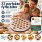 🥟 Dumplingform – lager 37 dumplings samtidig, mattrygg ABS/aluminium. Spar tid og ha det gøy med familien! ✨👨‍👩‍👧