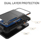 📱 Lommebok-deksel med kortplass – 5 kort, TPU+PC, støtdempende. Beskytter telefon og kortholder! ✨💳