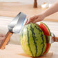 Trekantet fruktskjærer i rustfritt stål med trehåndtak til kjøkkenet