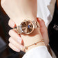 ⌚ 50% RABATT + GRATIS ARMBÅND – Diamond Fashion stjerne- og måneklokke – blendende diamanter – høy kvalitet – presis kvarts – justerbar – perfekt gave for henne