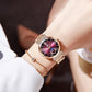⌚ 50% RABATT + GRATIS ARMBÅND – Diamond Fashion stjerne- og måneklokke – blendende diamanter – høy kvalitet – presis kvarts – justerbar – perfekt gave for henne
