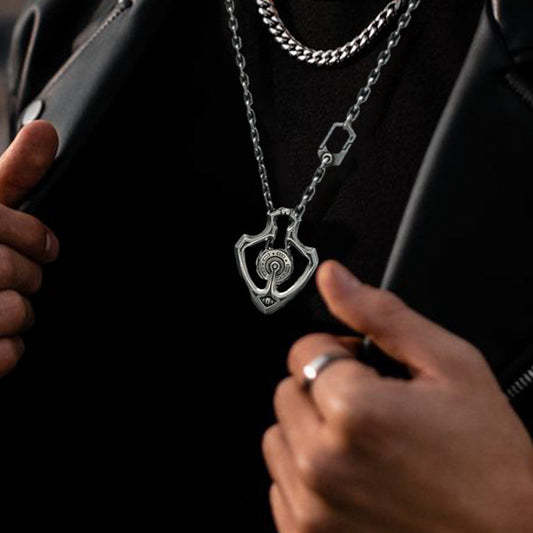 Mekanisk roterende tannhjul Retro Punk halskjede