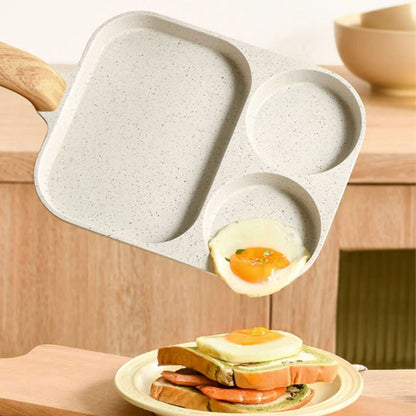 🍳 TILBUD -50 % ✨ Stekepanne med 3 rom og non-stick-belegg — lag 3 retter samtidig uten at de blandes sammen 🔥