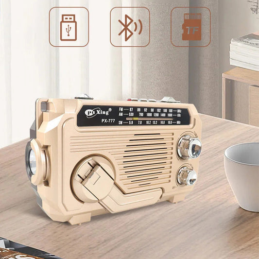 📢📢50% OFF !!!⏰Multi-function Hand Crank Portable Radio with Flashlight