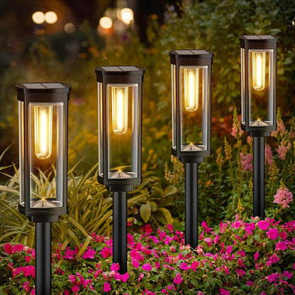 🌞Frisk inn på våren med 50 % rabatt!🌞 Solenergi hagebelysning – retrodesign, 12-14 timers belysning og IP65 vanntett