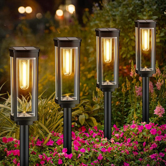 🌞Frisk inn på våren med 50 % rabatt!🌞 Solenergi hagebelysning – retrodesign, 12-14 timers belysning og IP65 vanntett