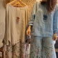 ⏳ Begrenset tid 50% avslag! 💥Women's Loose Fit Blouse & Floral Printed Wide-Leg Pants Set （Jo mer du kjøper, jo høyere rabatt）