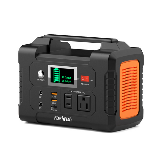 ⚡Tidsbegrenset spesialtilbud⚡FlashFish®200W bærbar kraftstasjon med skjerm 【Nødstilfeller i hjemmet, utendørs bruk】.