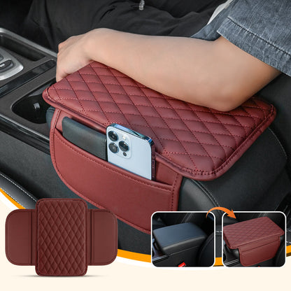 🚗 Bilens armlene pute – høyttetthet skum, PU-skinn, sidelomme. Øker komfort og oppbevaring på turen! ✨🛋️