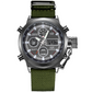 ⌚ Retro dual-display klokke – analog+digital, 8+ funksjoner (GMT, alarm, nedtelling). Vanntett 50m, slagfast – perfekt til hverdag og eventyr! ⏱️💪