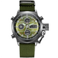 ⌚ Retro dual-display klokke – analog+digital, 8+ funksjoner (GMT, alarm, nedtelling). Vanntett 50m, slagfast – perfekt til hverdag og eventyr! ⏱️💪