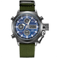 ⌚ Retro dual-display klokke – analog+digital, 8+ funksjoner (GMT, alarm, nedtelling). Vanntett 50m, slagfast – perfekt til hverdag og eventyr! ⏱️💪