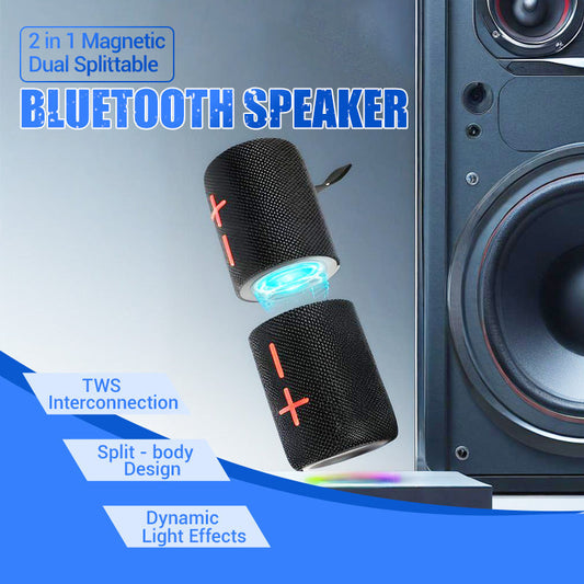 2 i 1 magnetisk Bluetooth-høyttaler med to deler