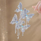 Stilig hårspenne med rhinestones og sommerfugl