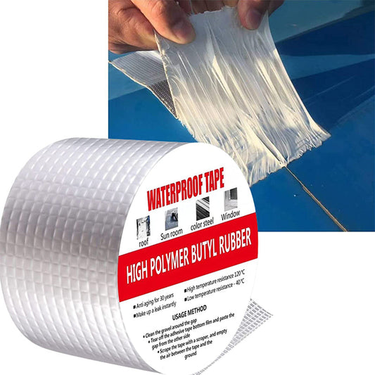 🛠️ Vanntett aluminiumstape – butylgummi, tåler vær og UV, tørr/våt påføring. Perfekt til tak og rør! 💧✨