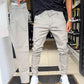 Slim-fit casual bukser i ensfarget farge for menn