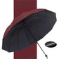 ☔ 12-ribbet vindtett paraply – UV-beskyttelse, hurtigtørkende, reversibel folding. Perfekt til byen og utendørs! 🌬️✨