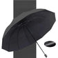 ☔ 12-ribbet vindtett paraply – UV-beskyttelse, hurtigtørkende, reversibel folding. Perfekt til byen og utendørs! 🌬️✨
