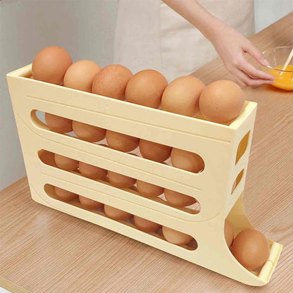💥 50 % RABATT! 🎉 Automatisk rullende eggholder til kjøleskap 🥚