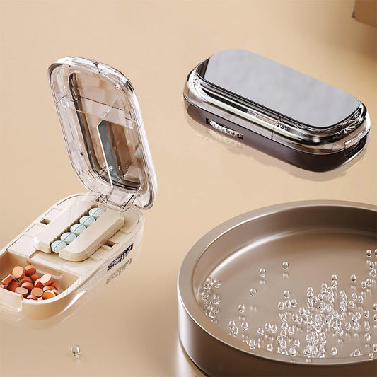 🌞Sommerutsalg 50 % rabatt🔥Bærbar pilleboks med kutter💊