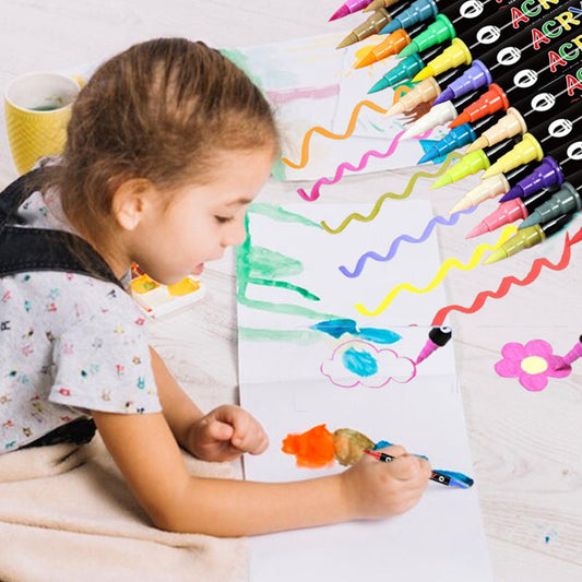 Dobbelt spiss dobbelt farge akvarellmarkørsett