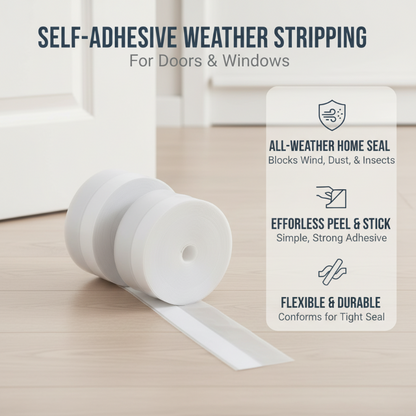 🎁✨Kjøp 1 få 1 gratis 🎁✨Self-Adhesive Weather Stripping for Doors & Windows