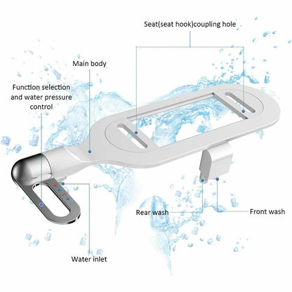 Badrom Ikke-elektrisk toalettvasker med dobbel dyse Bidet Hygienisk selvvaskende bidet