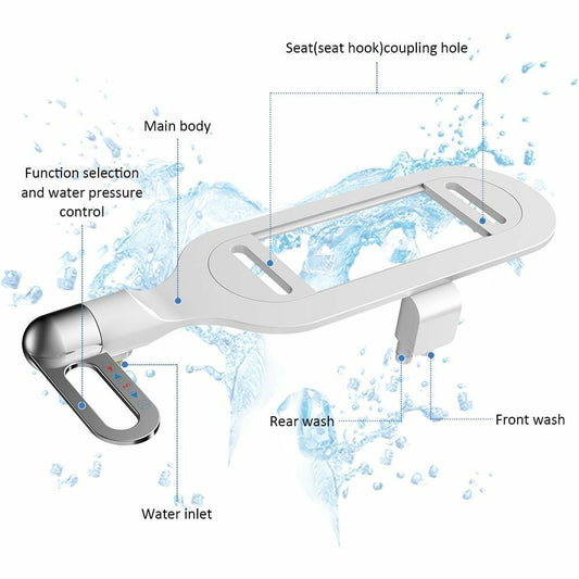 Badrom Ikke-elektrisk toalettvasker med dobbel dyse Bidet Hygienisk selvvaskende bidet