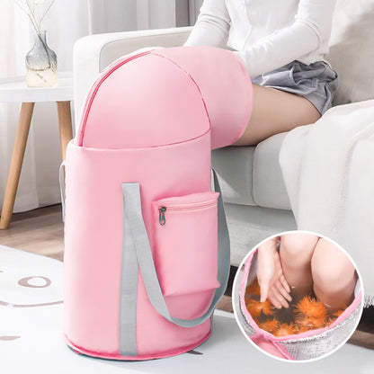 🔥 50 % RABATT! 💦 SAMMENLEGGBAR FOTBAD - Ergonomisk, lett og bærbar, perfekt for avslapning og fotpleie 🛁✨