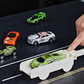🏎️ Sammenleggbar racerbane-biltransport – 4 nivåer, katapult, 12 metallbiler. Perfekt for små racerkjørere! ✨🚗