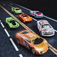 🏎️ Sammenleggbar racerbane-biltransport – 4 nivåer, katapult, 12 metallbiler. Perfekt for små racerkjørere! ✨🚗