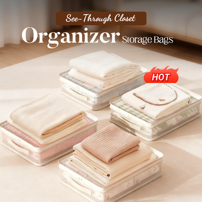 📦 Transparent oppbevaringspose i PVC – slitesterk, støvbeskyttende, bærehåndtak. Perfekt til klær og sengetøy! ✨🧺
